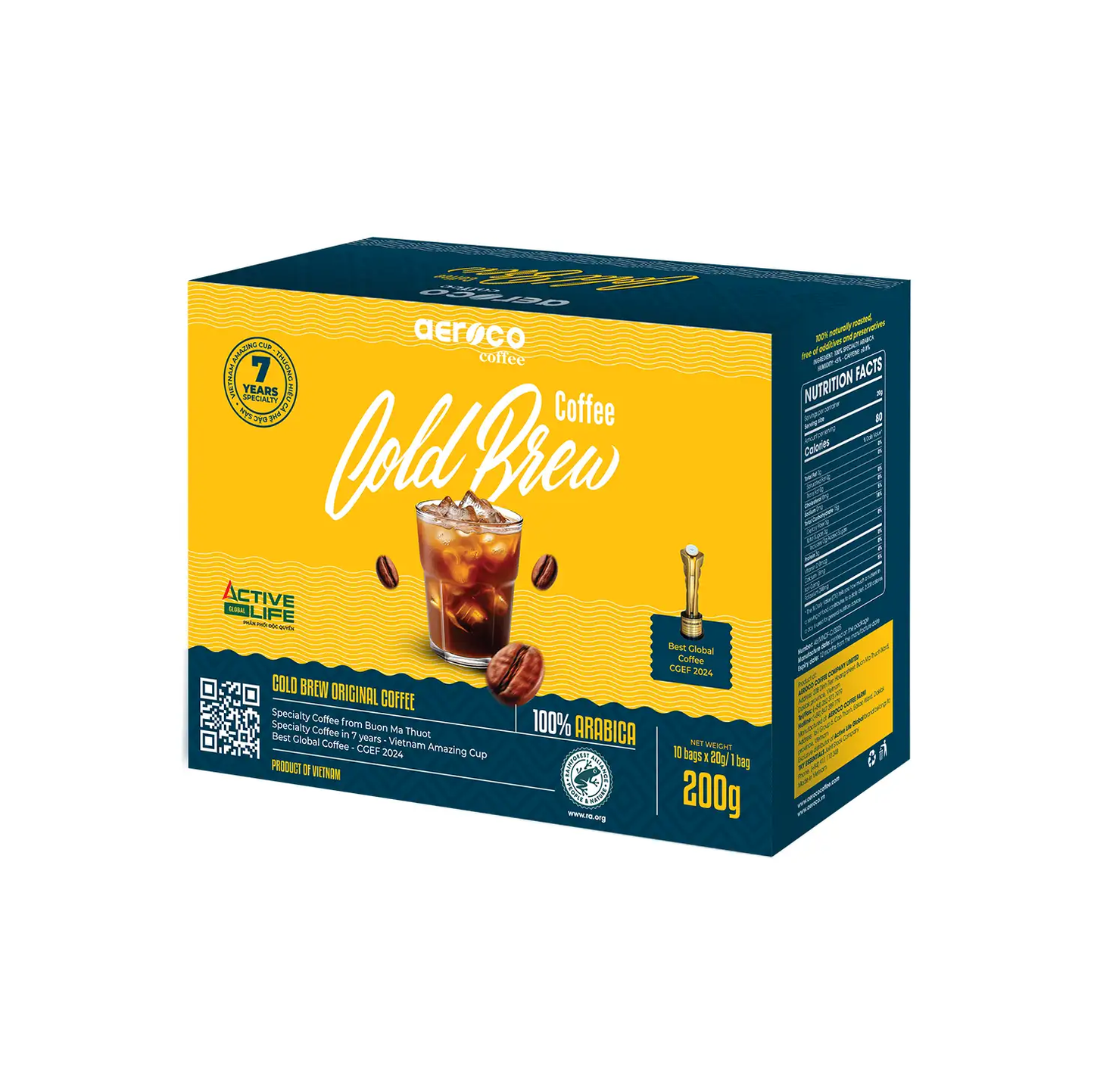 Specialty 100% Arabica Cold Brew Coffee - Japanese Drip Bags - Aeroco Coffee